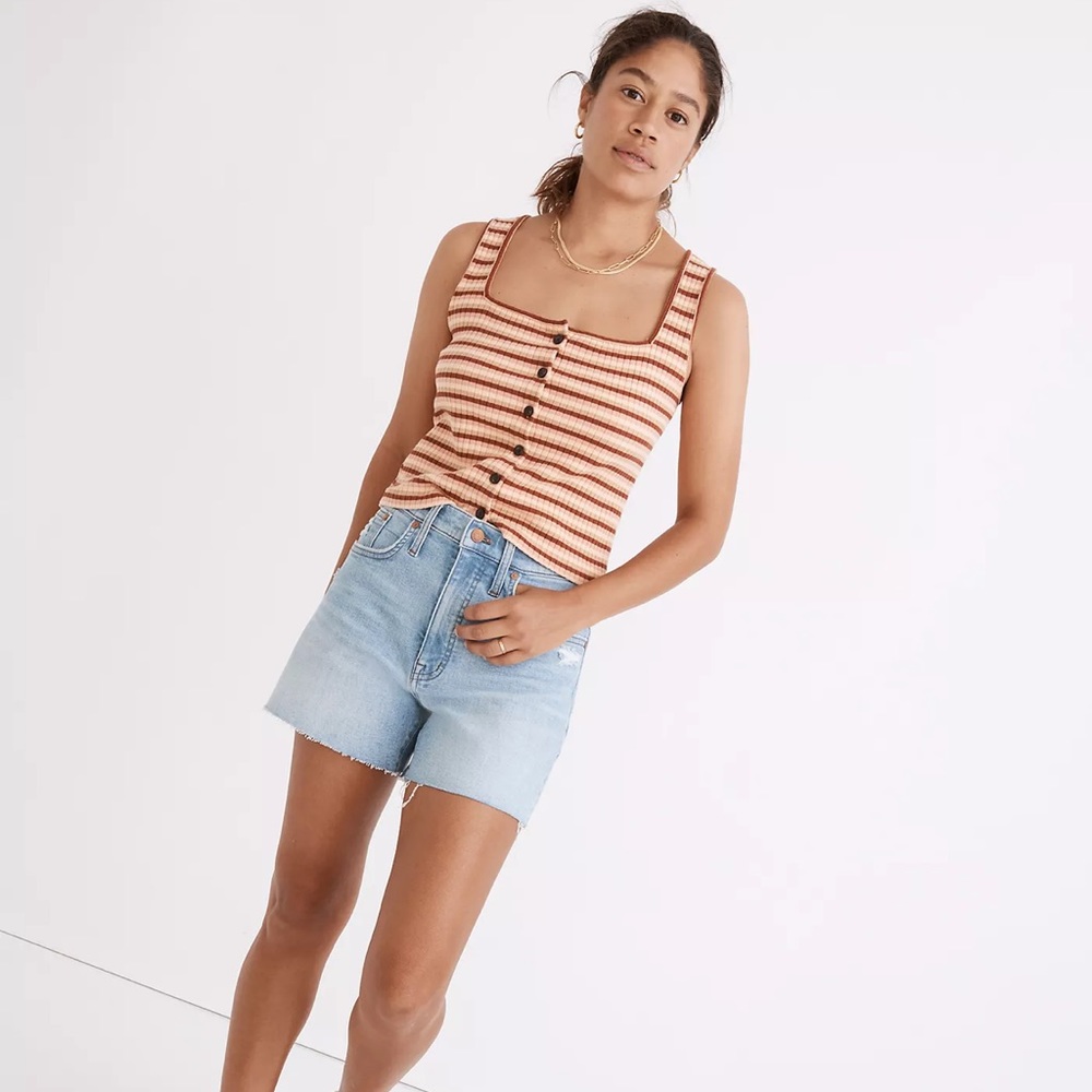 Madewell High-Rise Denim Shorts in Littleton Wash